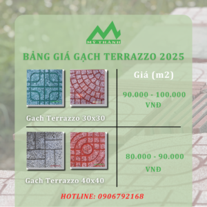 Bảng báo giá gạch Terrazzo lát vỉa hè