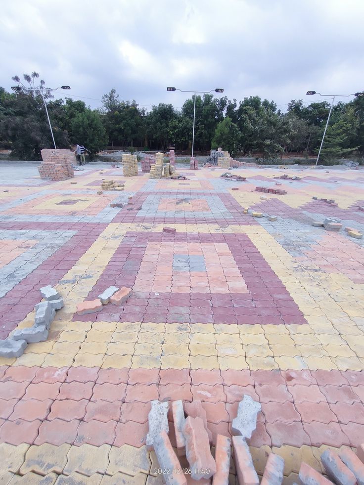 Gạch con sâu tự chèn lát vỉa hè