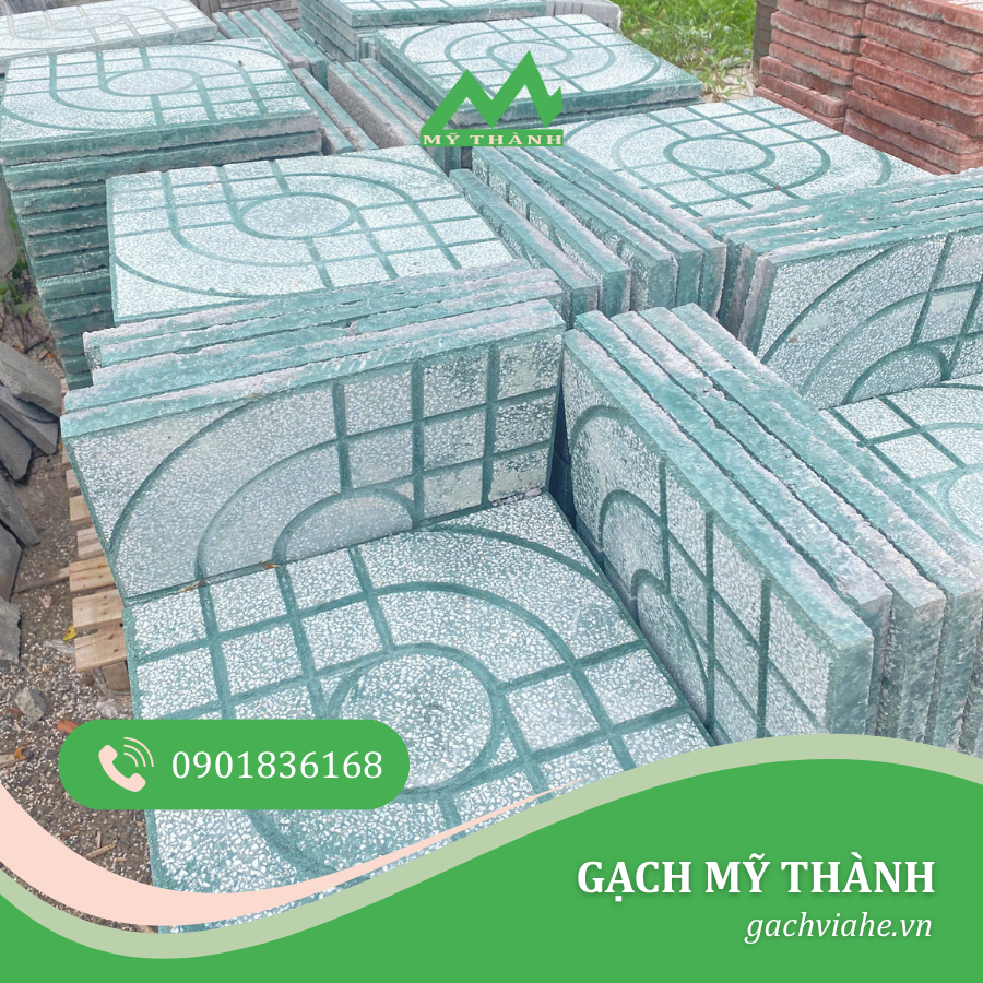 GẠCH TERRAZZO MẮT NAI XANH