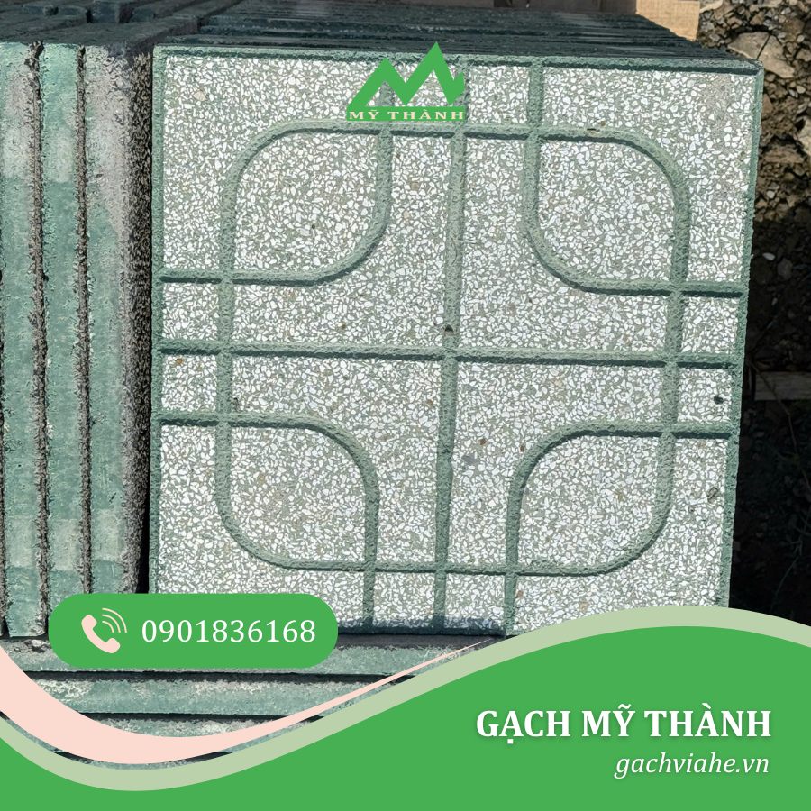 GẠCH TERRAZZO MẮT PHỤNG XANH
