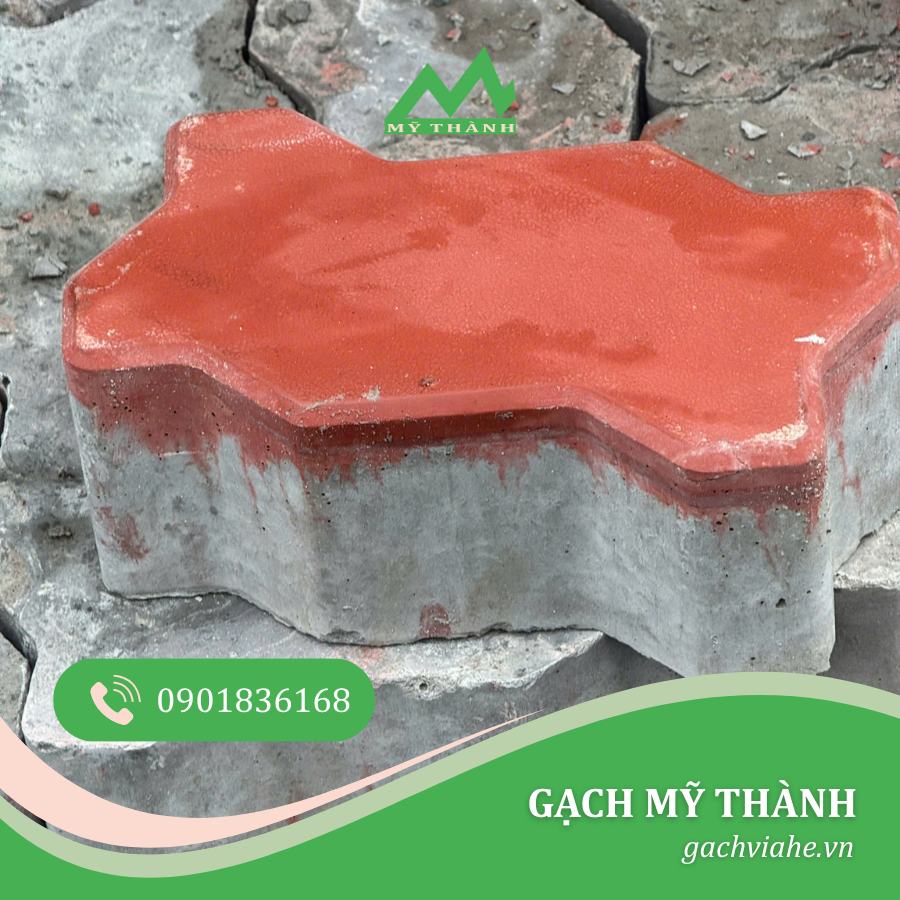 GẠCH CON SÂU BÓNG ĐỎ 10CM