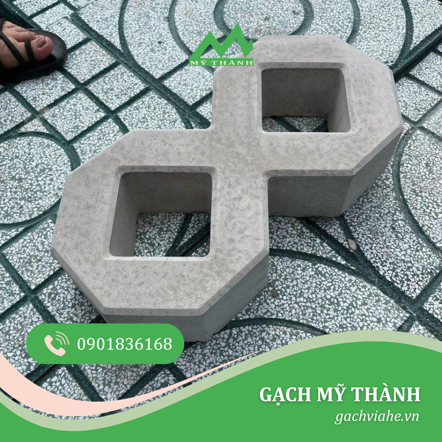 GẠCH TRỒNG CỎ 2 LỖ BÓNG