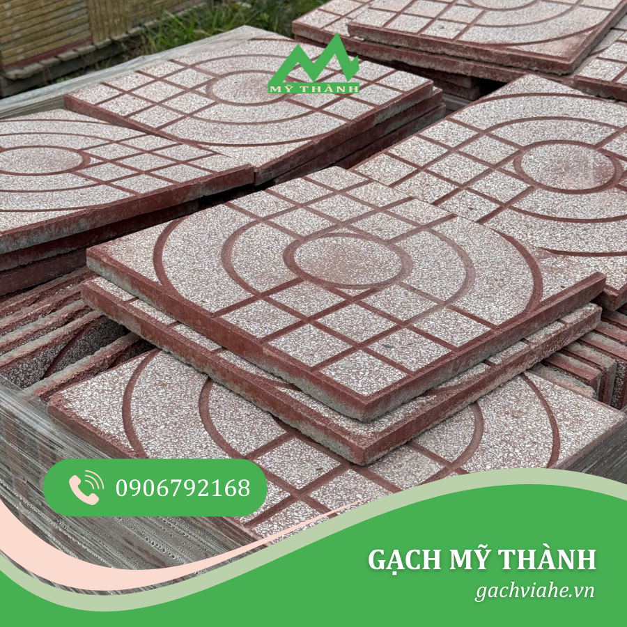 GẠCH TERRAZZO MẮT NAI ĐỎ