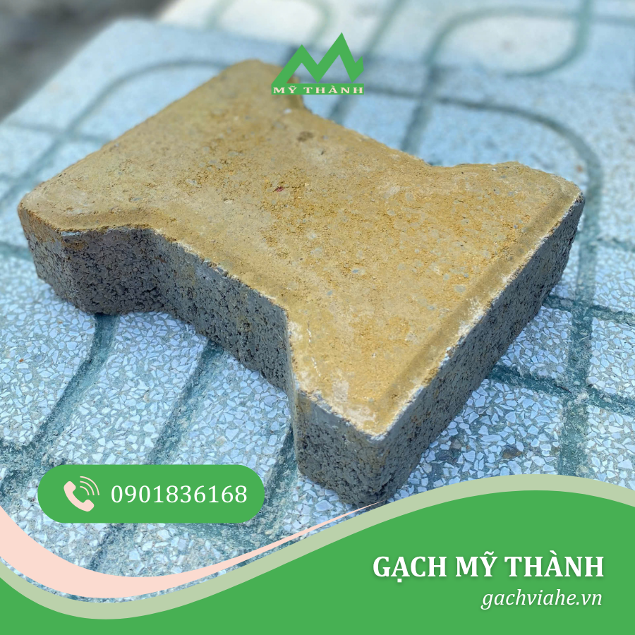 GẠCH BÊ TÔNG TỰ CHÈN CHỮ I VÀNG