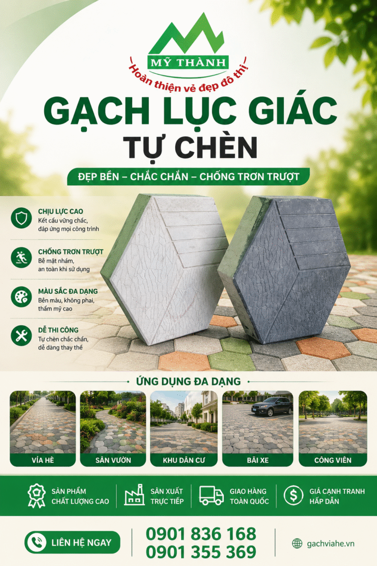 GẠCH LỤC GIÁC TỰ CHÈN