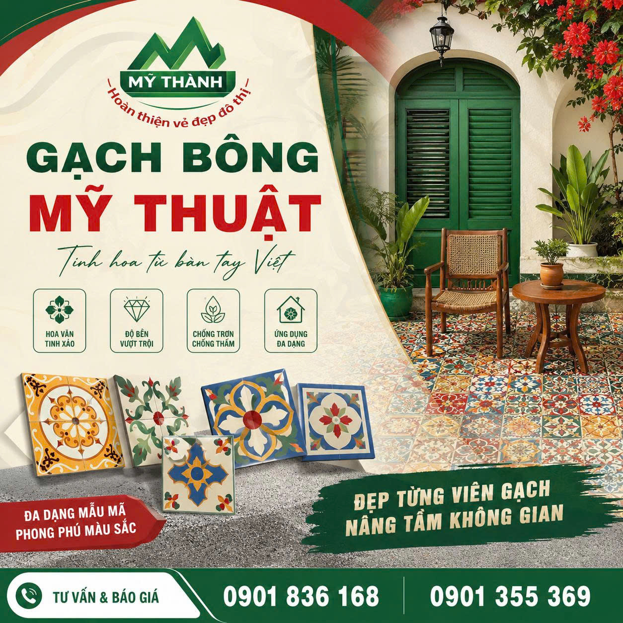 GẠCH BÔNG MỸ THUẬT TRANG TRÍ 