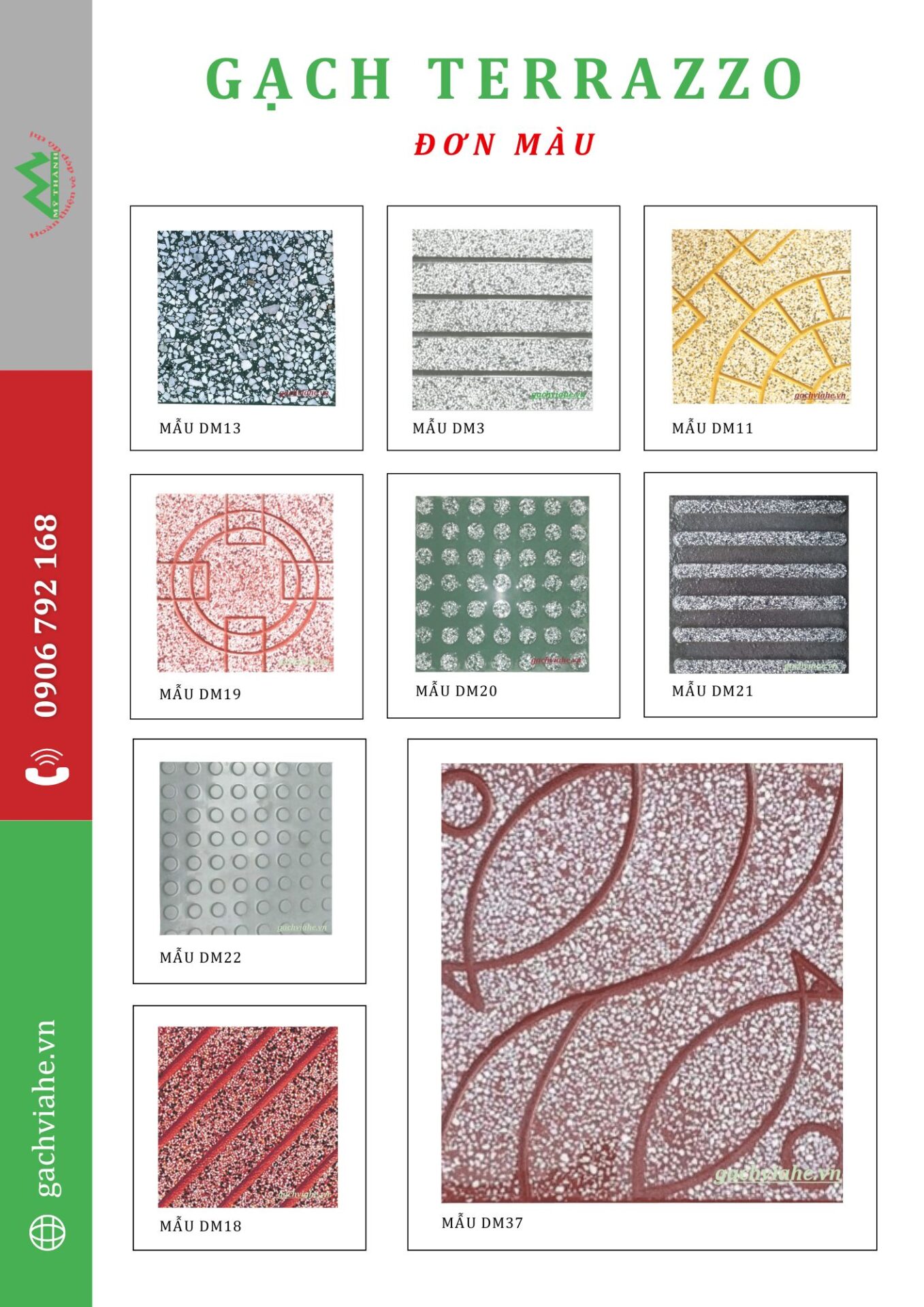 GẠCH TERRAZZO 40X40 MỸ THÀNH